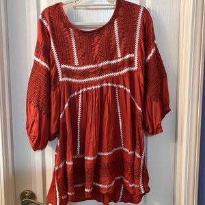 M Free People rust tunic NWT